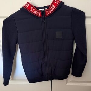 Hugo Boss Kids Dark Blue Jacket with Red Accents